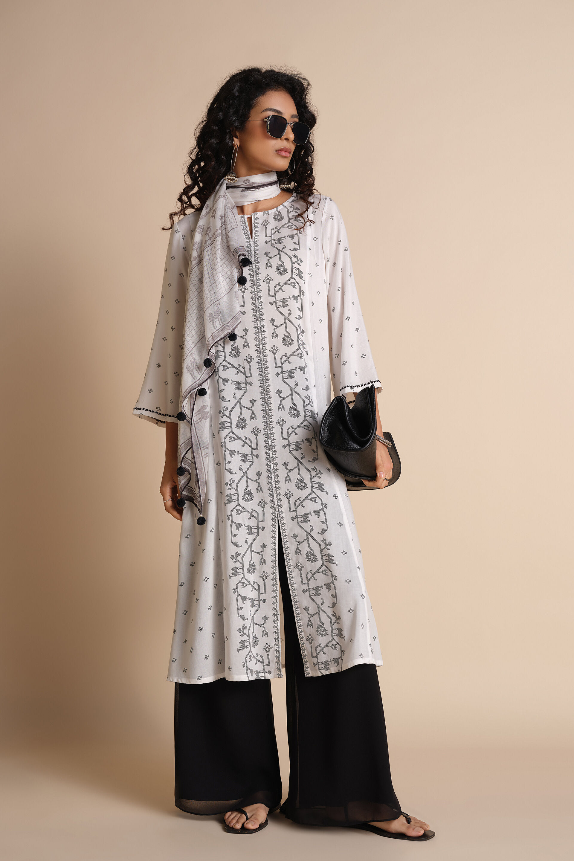 Mann Bhave Kurta, White, image 3